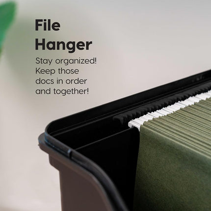 IRIS USA Plastic Office Storage File Box, Black