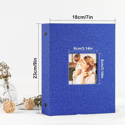 Ywlake Photo Album 4x6 200 Pockets Photos 2 Packs, Linen Photo Albums Holds 200 Horizontal Pictures Only Blue
