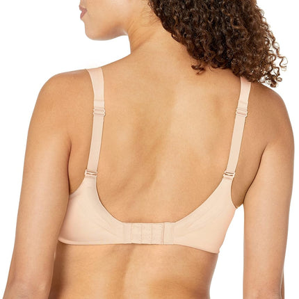 Bali Women's Comfort Revolution Wirefree, Soft Touch Ultimate Wireless Support Bra, Almond, XL