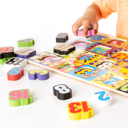 Melissa & Doug Rompecabezas de números gruesos gigantes | Rompecabezas | 3+ | Regalo para niño o niña