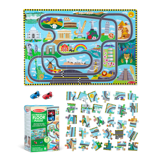 Melissa & Doug Race Around the World Tracks Cardbo
