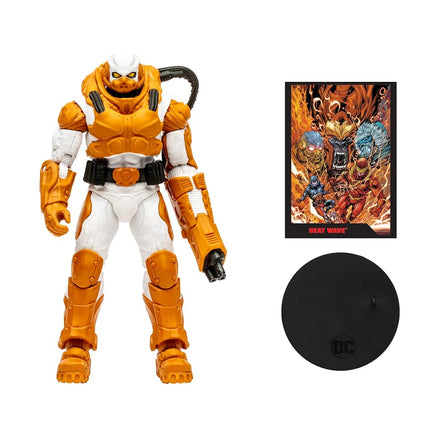 McFarlane Toys, DC Comic 7-inch Heatwave Action Figure with 22 Moving Parts, Collectible DC The Multiverse Flash Figure with Stand Base, Comic and Unique Collectible Character Card – Ages 12+