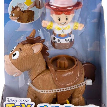 Fisher-Price Little People Disney Pixar Toy Story Bobbin’ Bullseye & Jessie, Toddler Figure Set
