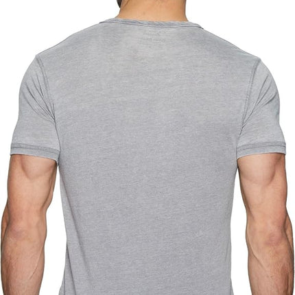 Lucky Brand Men's Venice Burnout Notch Neck Tee Shirt T, Frost Grey, XXL