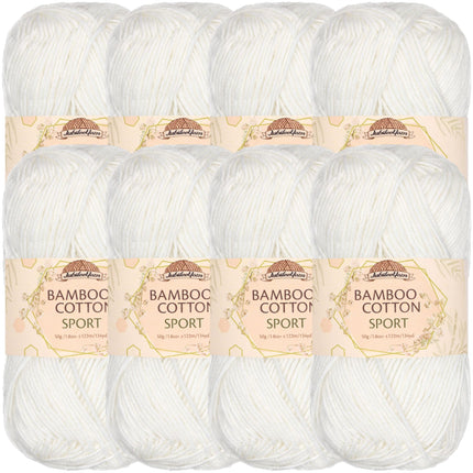 JubileeYarn Bamboo Cotton Sport 4 Ply Yarn - 50g/S
