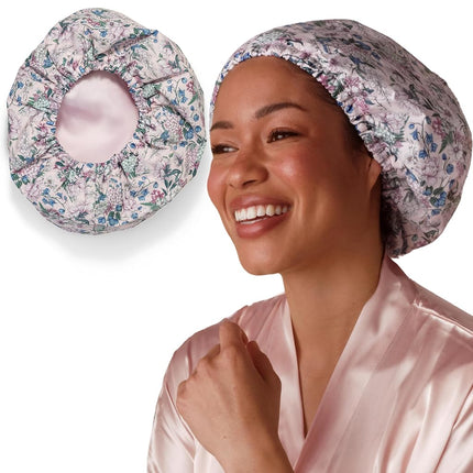 Bridgerton x Kitsch Satin-Lined Flexi Shower Caps 