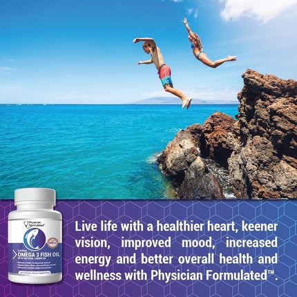 Huile de Poisson Omega 3 3000mg par Portion – 915mg Epa, 630mg Dha, 2000mg Oméga 3 6 9 Total XL – 180 Capsules, Formule Mise au Point par des Médecins