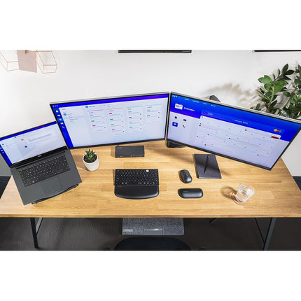 Kensington Monitor Arm with Vesa Mount - Monitor Arm for Two Screens with One-Touch Height Adjustable Settings, Dual Monitor Arm for Home Office, Monitor Mount with Gas Spring, Black (K59601WW)