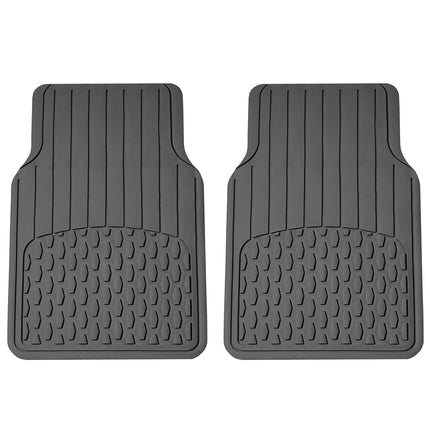 FH Group Automotive Floor Mats - Heavy-Duty Rubber Floor Mats for Cars, Universal Fit Full Set, ClimaProof Floor Mats, Trimmable Floor Mats For Most Sedan, SUV, Truck Floor Mats Gray