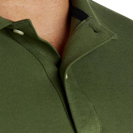 Nautica Men's Classic Fit Short Sleeve Solid Soft Cotton Polo Shirt, Pine Forest, Large Tall