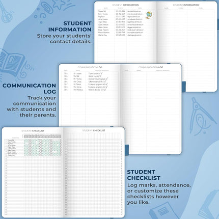 Clever Fox Teacher Planner, School & Homeschool Book, B5 Size Mystic Blue
