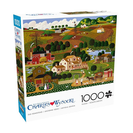 Buffalo Games - Charles Wysocki - Old Homestead - 1000 Piece Puzzle - Challenging Puzzle Perfect for Game Nights - Finished Size is 26.75 x 19.75