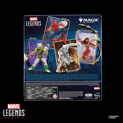 Marvel Legends Series Magic: The Gathering Mary Jane Watson (Iron Spider), Spider-Man Action Figure and Exclusive Foil Trading Card, Red
