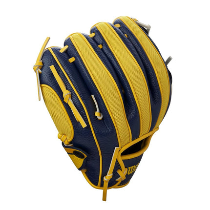 Wilson 2024 A200™ EZ Catch™ Savannah Bananas 10” T-Ball Glove - Right Hand Throw,Navy/Yellow