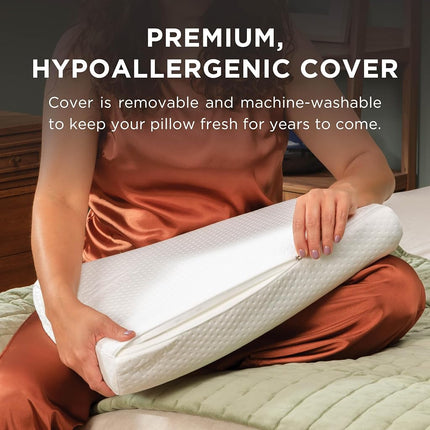 TEMPUR-Pedic, Standard TEMPUR-Neck Pillow, High Profile-2-Pack, White 2 Count