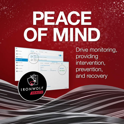 Seagate IronWolf Pro, 10TB, Internal Hard Drive, NAS, CMR, 3.5 Inch, SATA, 6GB/s, 7.200 RPM, 256MB Cache, for RAID Network Attached Storage, 3 year Rescue Services (ST10000NE000)