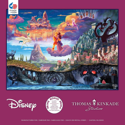 Ceaco Thomas Kinkade Puzzles – Disney’s Hercules 1000 Piece Jigsaw Puzzle, Disney Puzzle for Adults with Premium Board & Poster