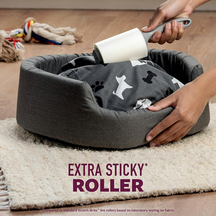 Scotch-Brite Everyday Clean Lint Roller Refill, 3 Rolls x 56 Easy Tear Sheets 168 Sheets in Total - Works Great on Pet Hair, Clothing, Furniture and More, White