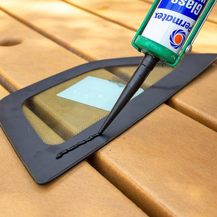 Permatex 81100 Glass Weld Premium Urethane Windshield Sealant - Polyurethane Glue Automotive Seam Sealer, Window Sealant Glass Glue for Car Glass Repair - Strong, Flexible, Fast Curing, 10.5oz