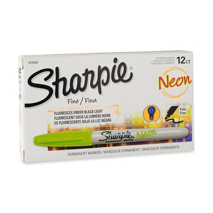 Sharpie 1878458 Neon Fine Point Permanent Marker, 