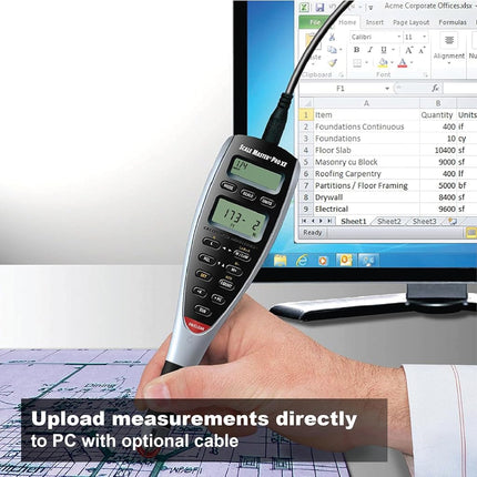 Calculated Industries Scale Master Pro XE Advanced Digital Plan Measure for Takeoffs on Printed Blueprints | 91 Metric/US Imperial Scales | 10 Custom Scales for Out of Scale Plans,Without kit