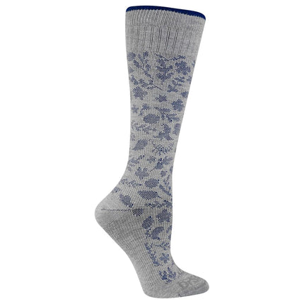 Dr. Scholl's womens Travel Graduated Compression, Gray/Blue, One Size
