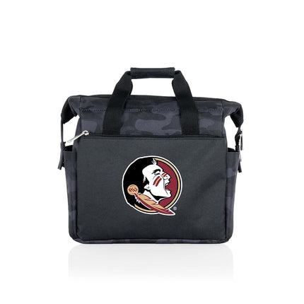 Picnic TIME NCAA Florida State Seminoles On The Go Lunch Bag Cooler, Soft Cooler Lunch Box, Insulated Lunch Bag, (Black Camo)