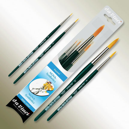Da Vinci 4219 Series Synthetic Brush Set, Bristle, Green/Blue/Black, 30 x 30 x 30 cm