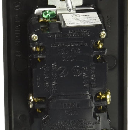 Leviton AFTR1-HGE Receptáculo dúplex AFCI de grado hospitalario de 15 amperios y 125 voltios a prueba de manipulaciones, negro
