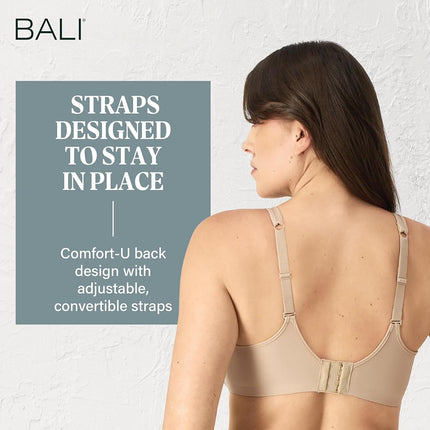 Bali womens3439One Smooth U Ultra Light Illusion Neckline Underwire Bra Bra - Beige - 38C