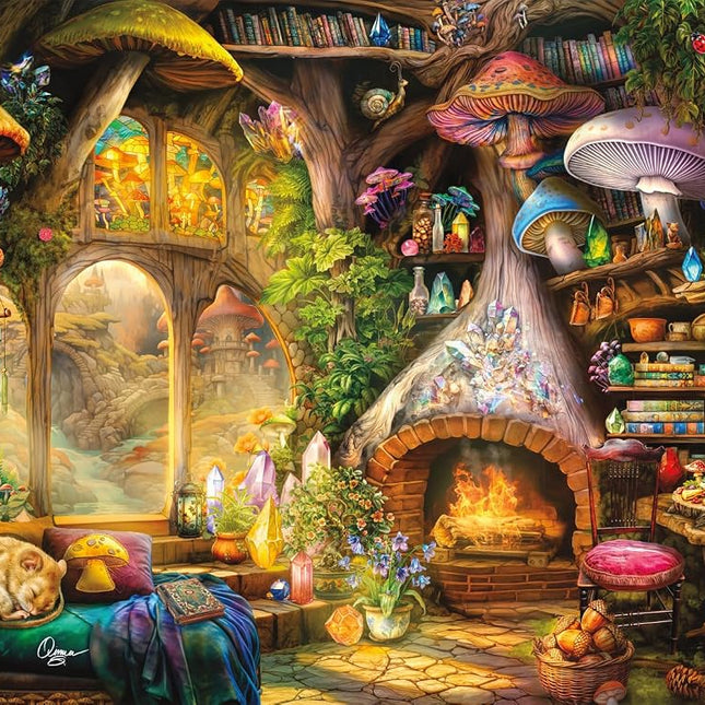 Buffalo Games - Aimee Stewart - Merry Mushroom Cottage - 1000 Piece Jigsaw Puzzle for Adults - Challenging Puzzle Perfect for Game Nights - Finished Size is 26.75 x 19.75