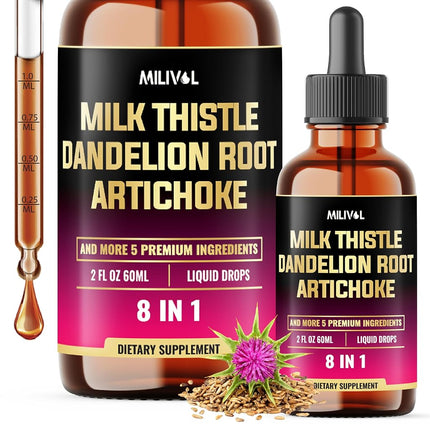 8in1 Milk Thistle Liquid Drops with Dandelion Root