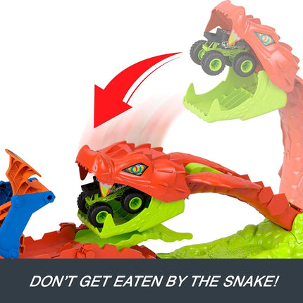 Hot Wheels Monster Trucks Snake Slam Takedown & Exclusive Bone Shaker