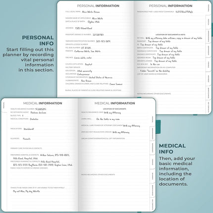 Clever Fox End of Life Planner – Final Arrangements Organizer for Beneficiary, Will Preparation, Last Wishes & Funeral Planning, A4 (Dark Teal)