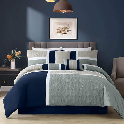 Chezmoi Collection 7-Piece Quilted Patchwork Set, 