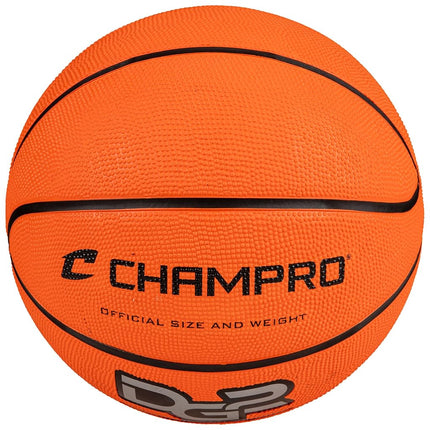 CHAMPRO Dura-Grip 230 Rubber Basketball, Women's Size 28.5, Competition Orange