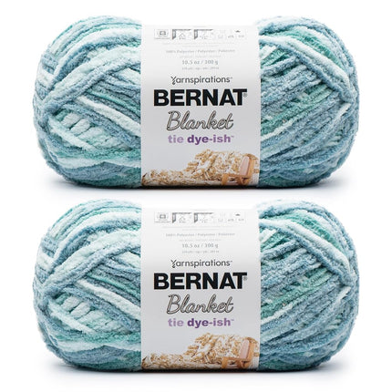Bernat Blanket Tie Dye-Ish Tropical Sea Yarn - 2 P