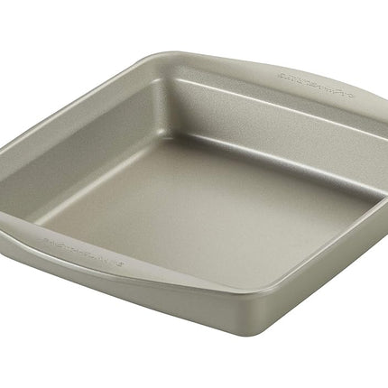 Rachael Ray Nonstick Bakeware Set Without Grips Includes Nonstick Bread Pan, Baking Pans, Cake Pans, Cookie Sheet/Baking Sheet - 10 Piece, Silver