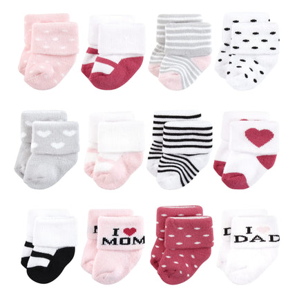 Hudson Baby Baby Girls' Cotton Rich Newborn and Te