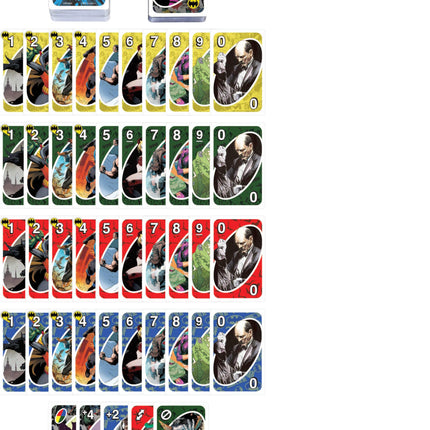 Mattel Games UNO Batman Card Game for Kids, Adults & Family with Collectible Deck & Special Rule Inspired by Batman Comics