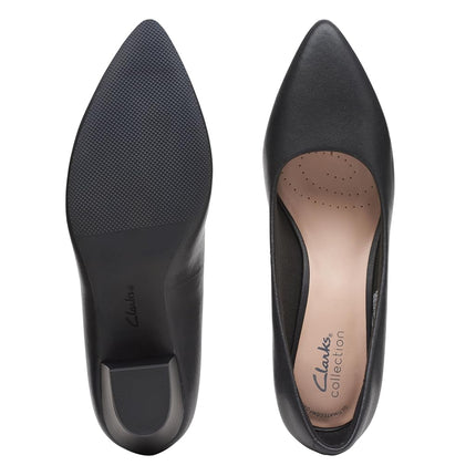 Clarks Women's Teresa Step Pump, Black Leather, 6.5 UK