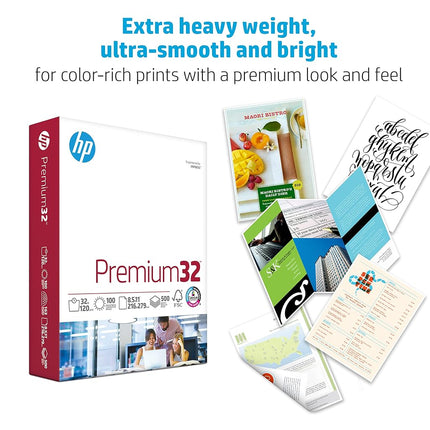 HP Paper, Premium Choice LaserJet, 32lb, 8.5x11, Letter, 100 Bright, 250 Sheets / 1 Pack, (113500) Made in The USA