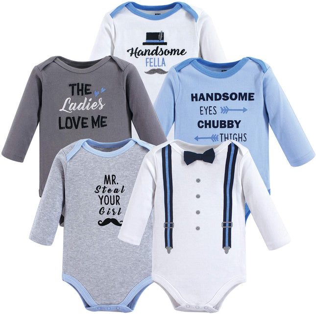 Hudson Baby unisex-baby Cotton Long-sleeve Bodysui