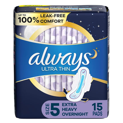 Always, Ultra Thin Pads for Women, Size 5, Extra H
