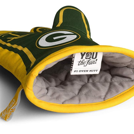 YouTheFan NFL Green Bay Packers #1 Oven Mitt, 13.25" x 6.5", Team Color