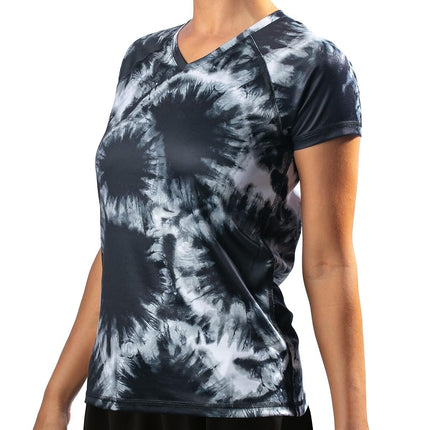 Kanu Surf Women's UPF 50+ Short Sleeved Active Swim Shirt Rashguard & Workout Top, Beach Girl Black, Small