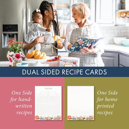 Jot & Mark 8.5"" x 11"" Sturdy 3 Ring Recipe Binder with Spill-Proof Clear