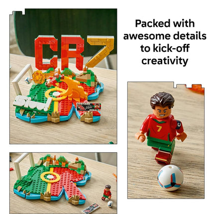 LEGO® Editions Cristiano Ronaldo – Football Highlights 43012 Building Set - Football Decor with Collectable Plaque - Sports Treat Idea for Boys, Girls and Kids - Merch with LEGO Minifigure