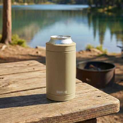 DUALIE 3 in 1 Insulated Can Cooler - Universal Size for 12 oz Cans, Slim Cans, and Bottles - 10+ Colors Available