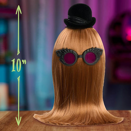 Just Play Wednesday Ignatius Itt 10-inch Styling Head, 20-Pieces, 360 Degrees of Styling Options, Pretend Play, Kids Toys for Ages 4 Up